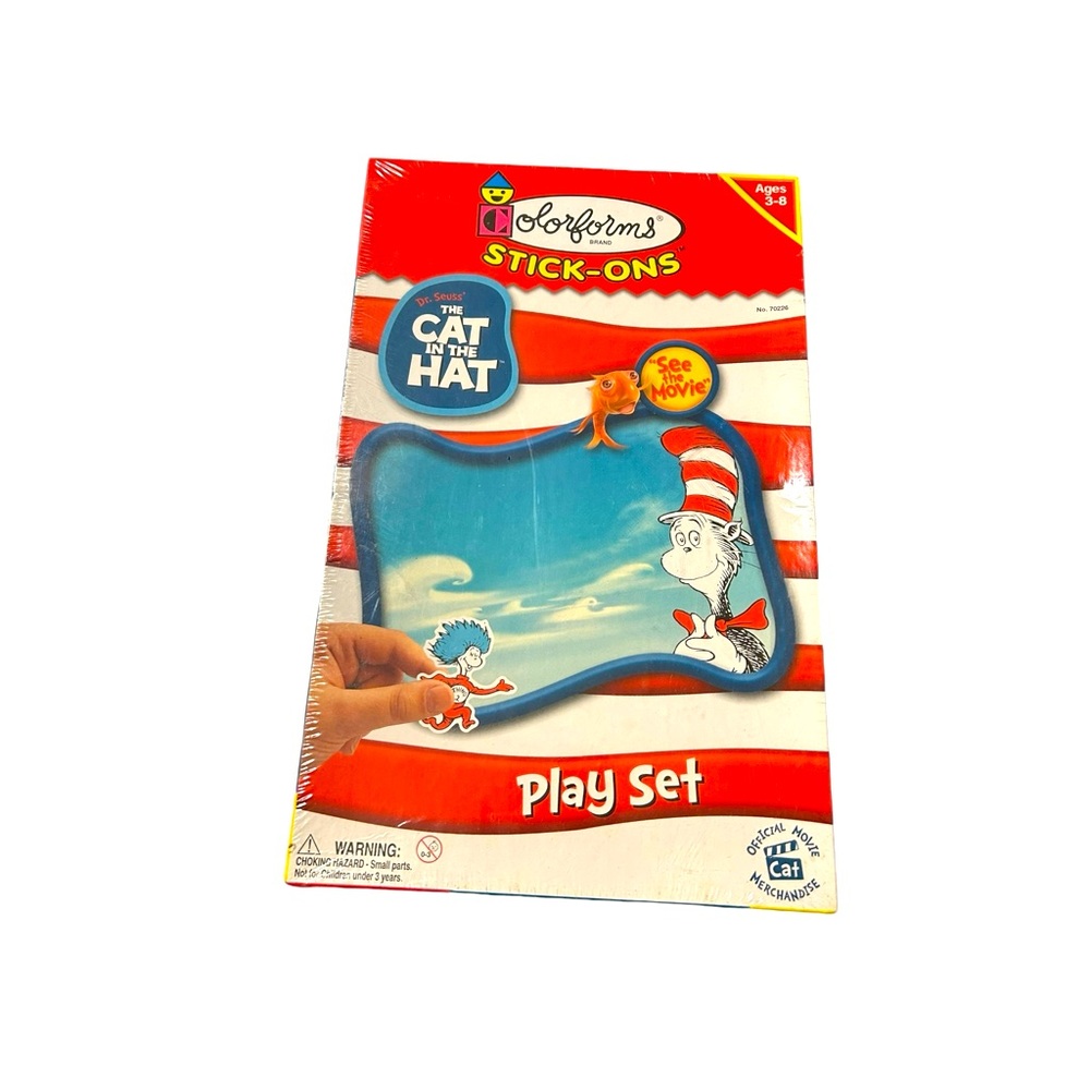 2003 Unopened Cat In The Hat Colorforms  Stick-ons Dr. Seuss Play set Movie Toy